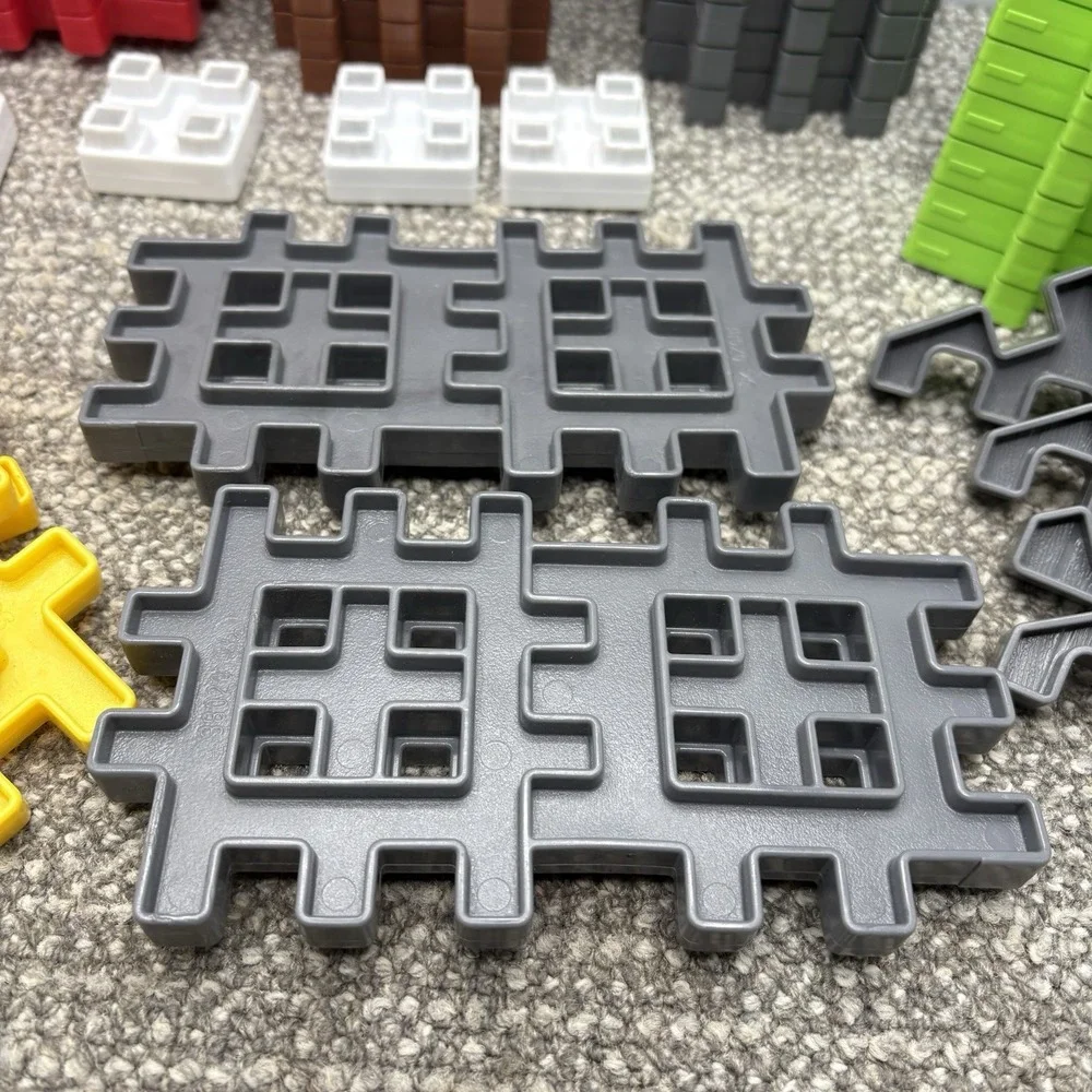 Little Tikes Waffle Blocks Building Set Over 100 Pieces Barns Houses Train Depot